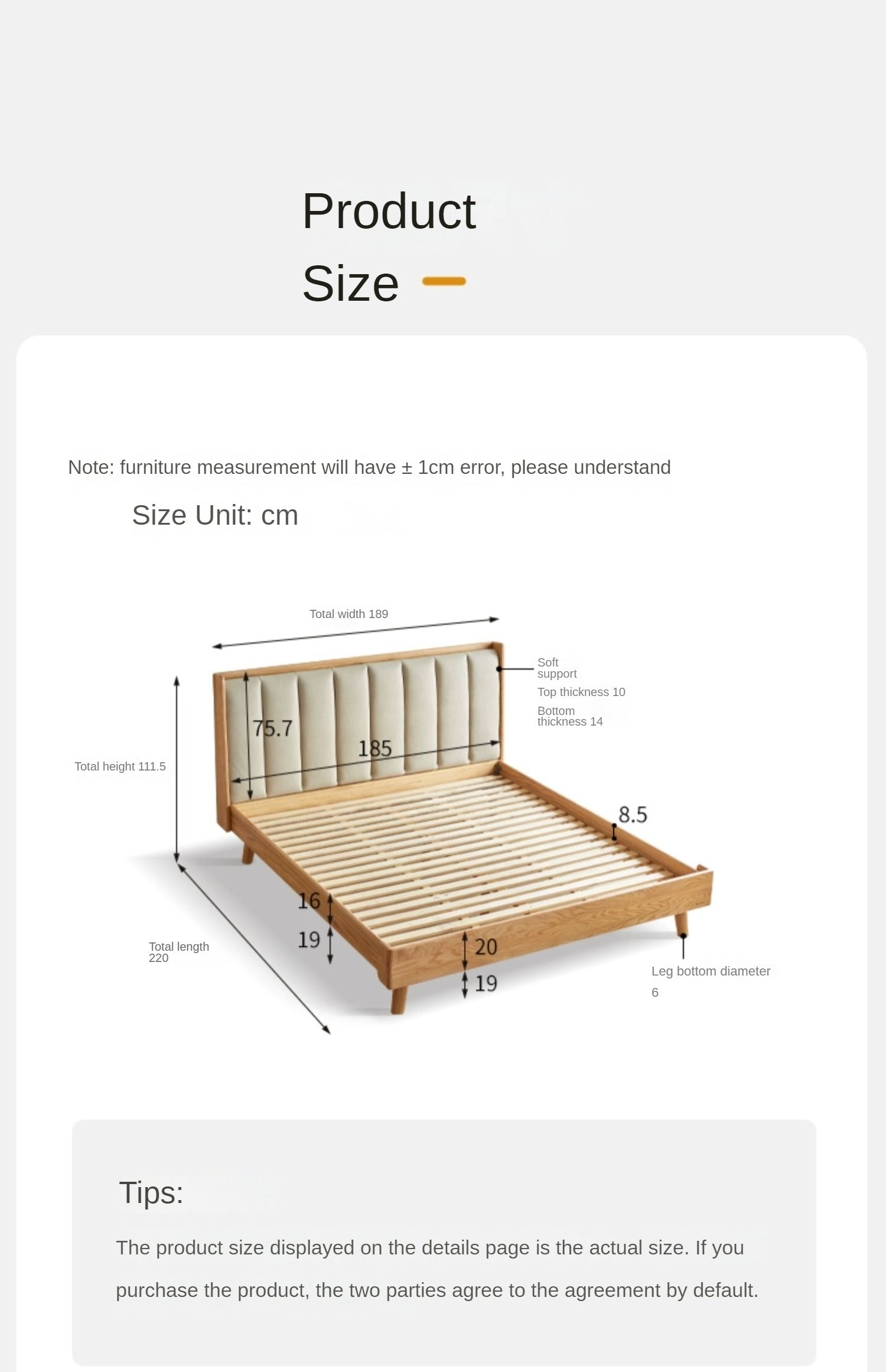Oak, Ash Solid Wood Technology Cloth Harp Bed