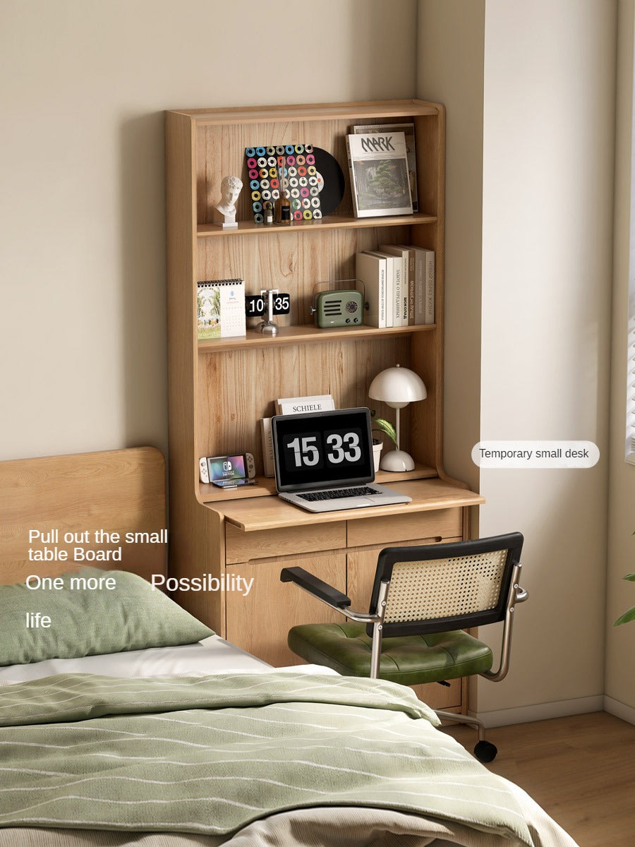 Oak Solid Wood Bookcase Free Combination Floor-to-ceiling Bookshelf