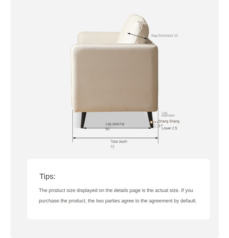Technology Cloth Sofa Cream Style.