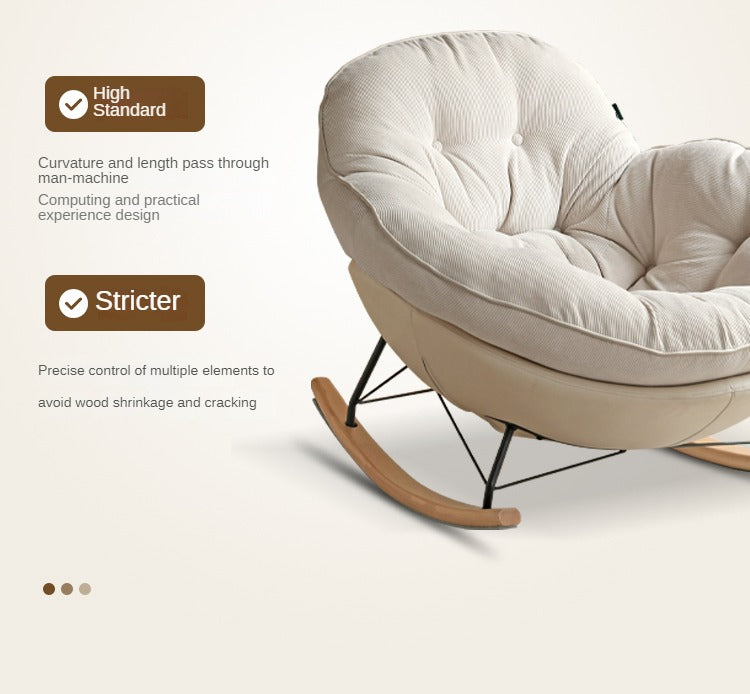 Beech Solid Wood Rocking Chair Baby Cotton