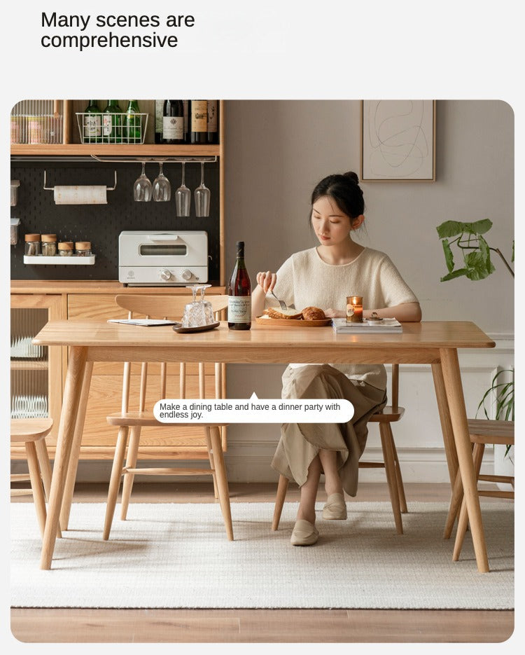 Oak Solid Wood Modern Dining Table
