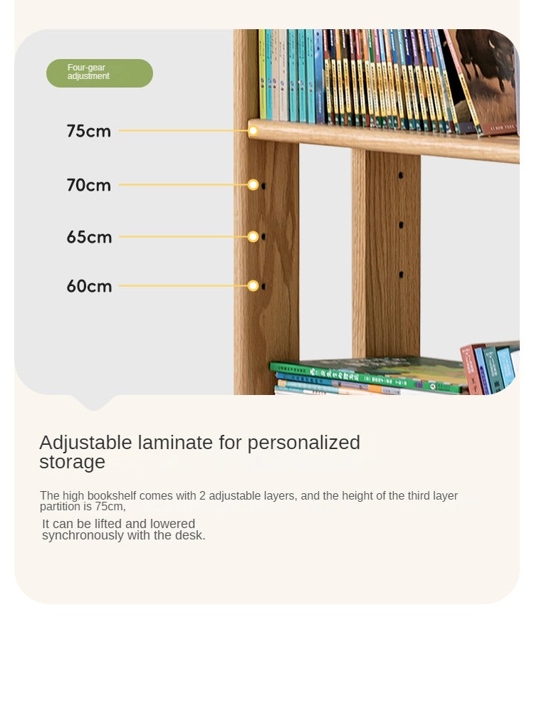 Beech Solid Wood Kids Bookcase