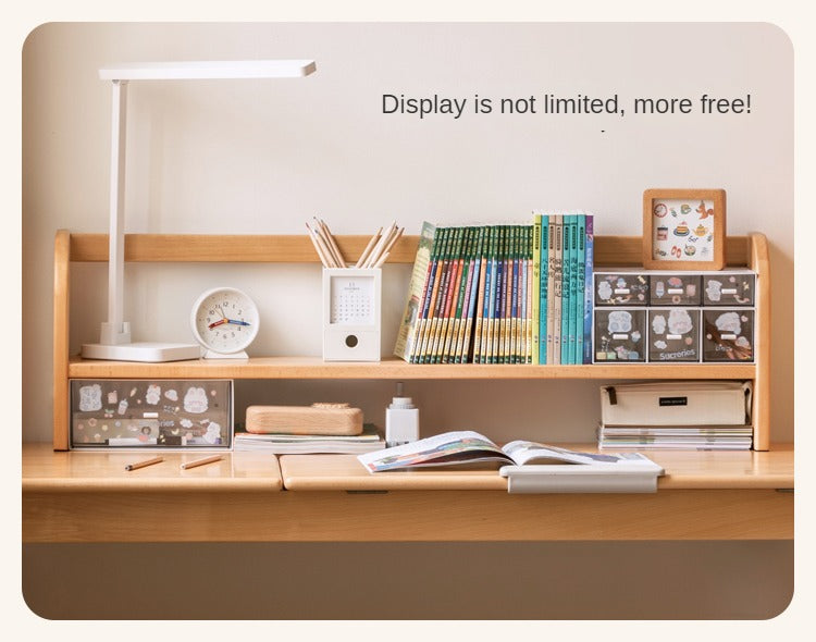 Beech, Oak, Poplar Solid Wood Nordic Study Bookshelf