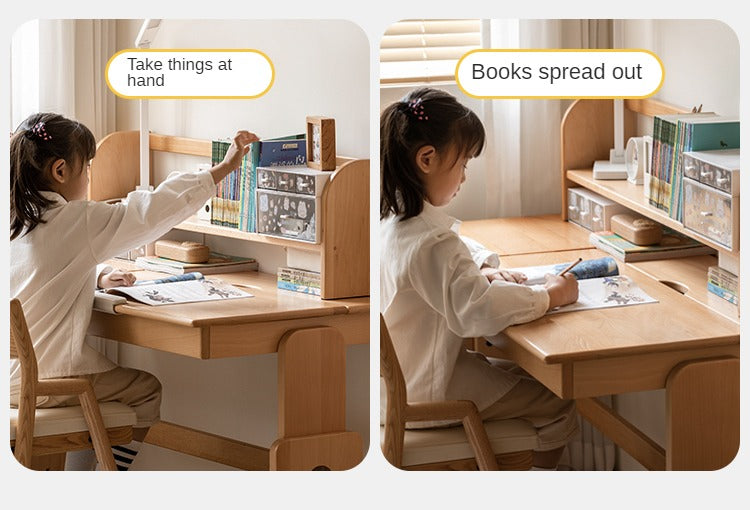 European Beech Solid Wood Liftable Kids Table