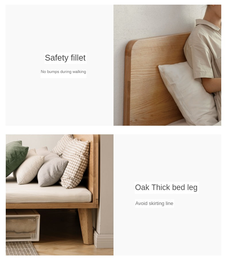 Oak Solid Wood Bed