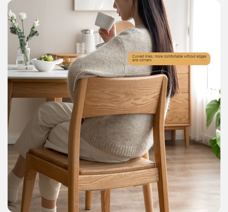 Solid Rubberwood, Ash, Oak Solid Wood Stacking Dining Chair
