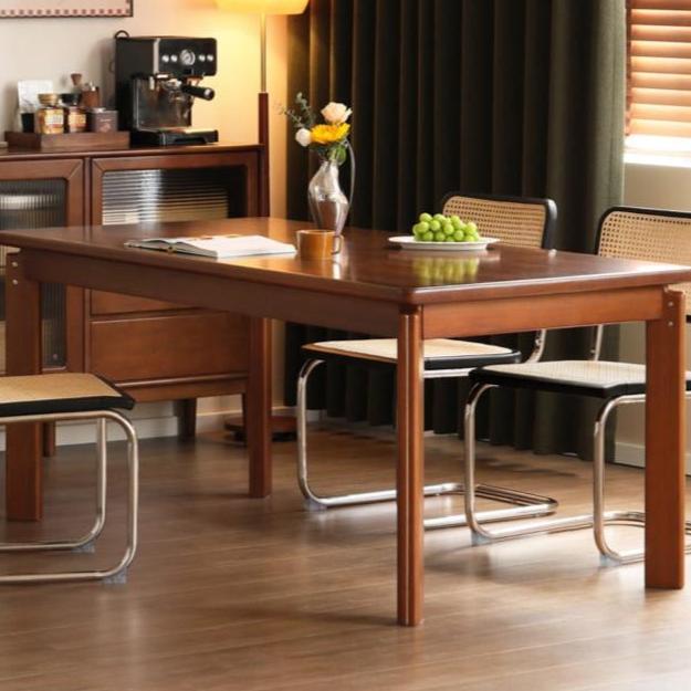 Poplar Solid Wood Medieval Retro Dining Table