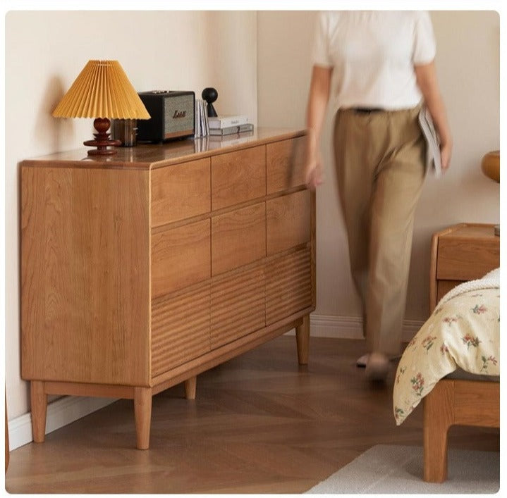 Cherry Solid Wood Chest of Drawers, Drawer Cabinet