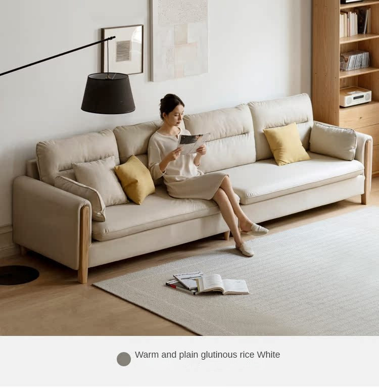 Ash Solid Wood Technology Fabric Corner Sofa.