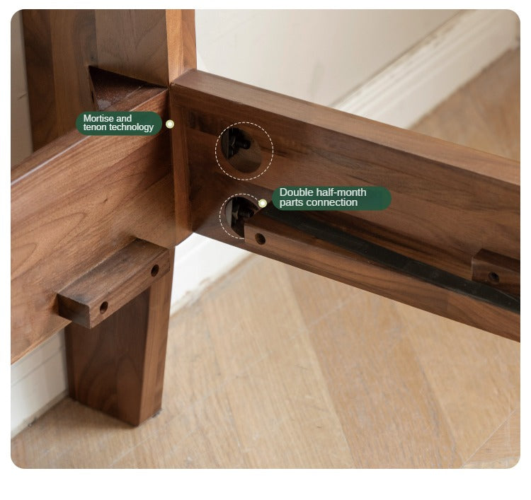 Black Walnut Solid Wood Top Layer Cowhide