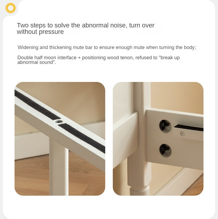 Poplar Solid Wood High Headboard Children's Bed.