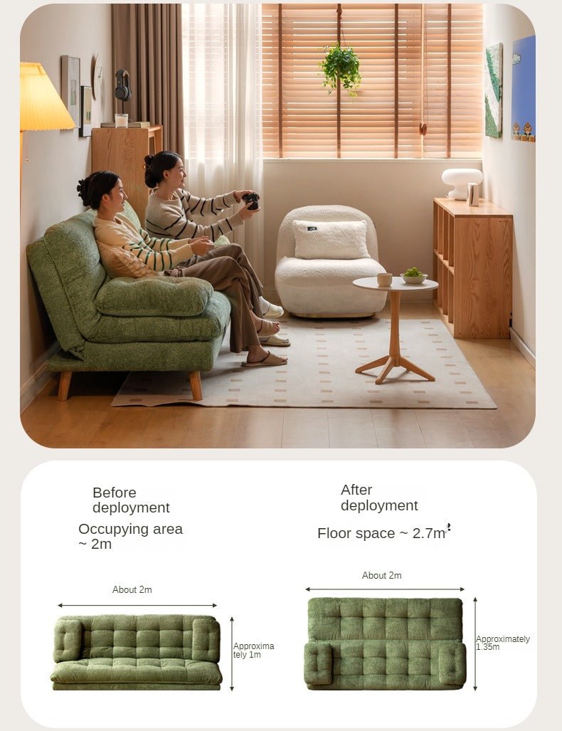 Fabric Sleeper Sofa Modern Simple