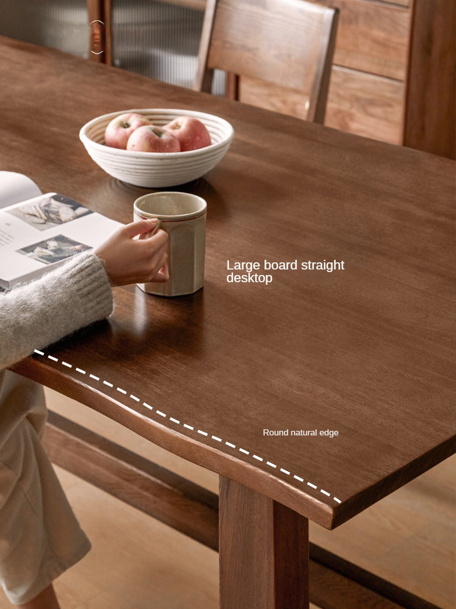 Ash Solid Wood Large Edge Table Dining