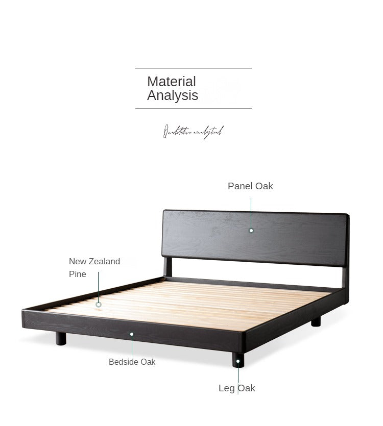 Oak Solid Wood Luminous Suspended Bed