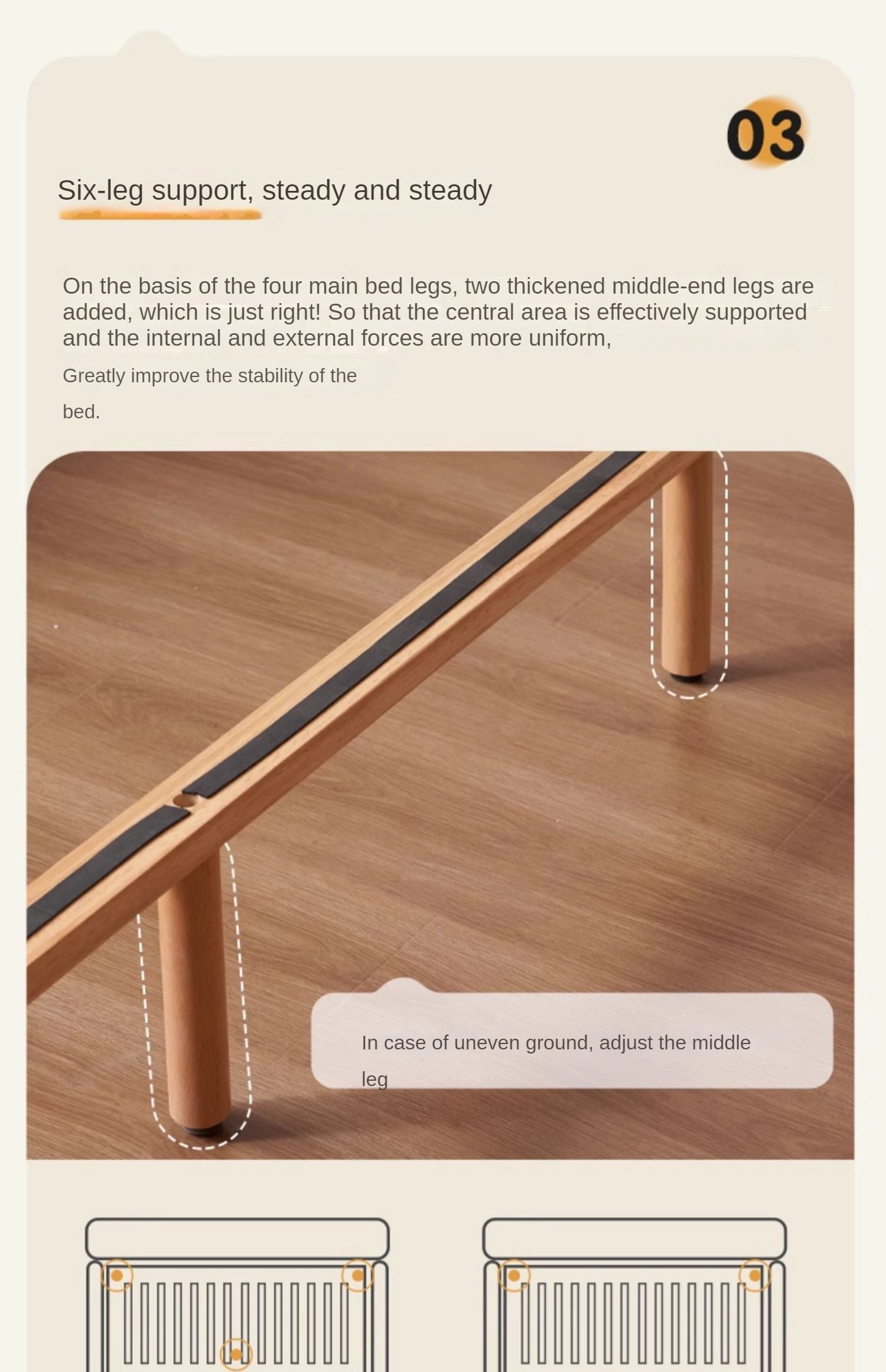 European Beech Solid Wood Bed