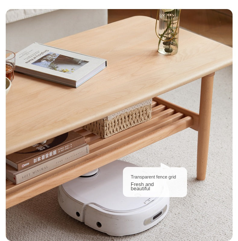European Beech Solid Wood Modern Coffee Table