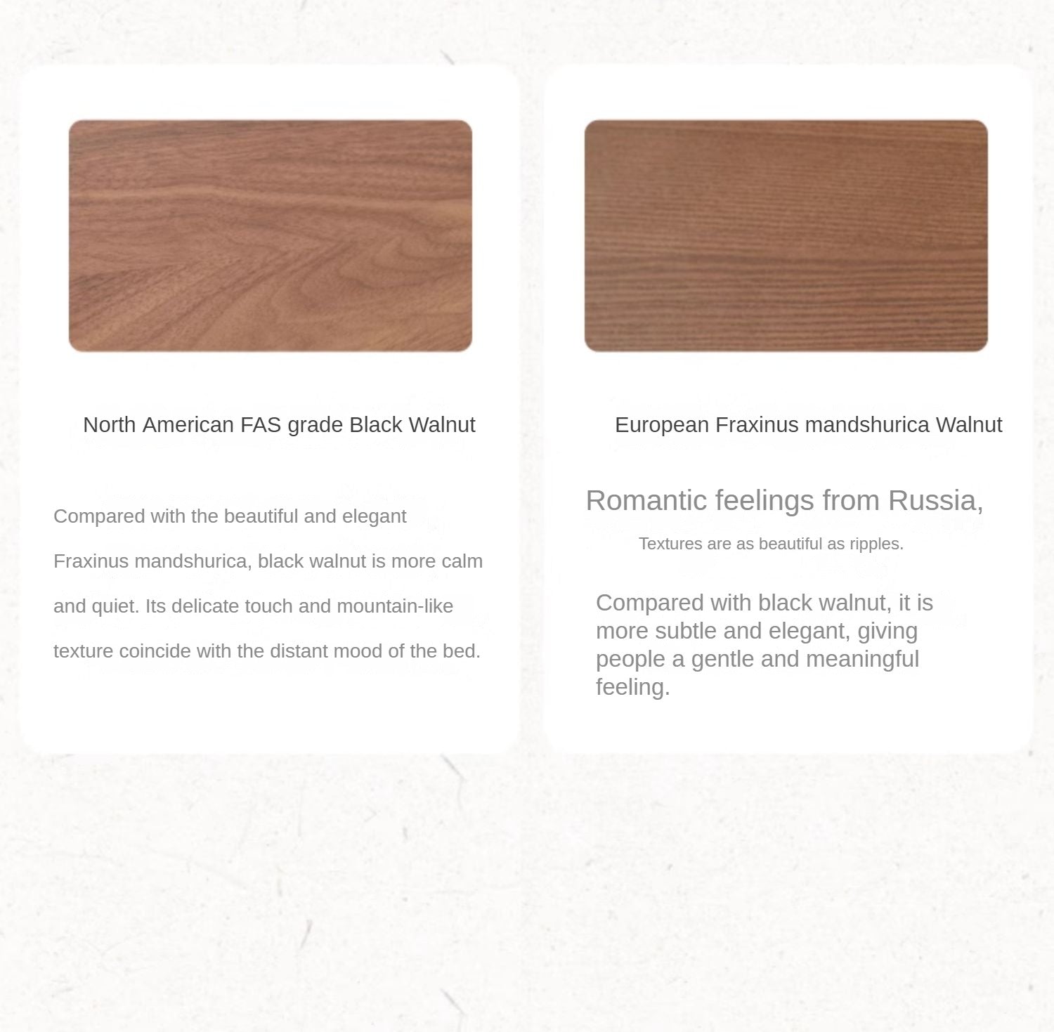 North American black walnut, Ash Solid Wood platform bed