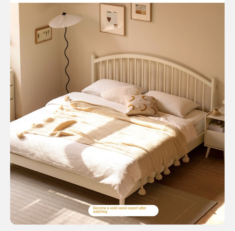 Beech, Poplar Solid Wood Bed