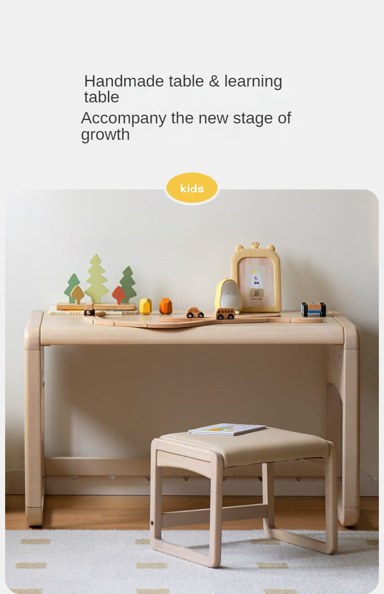 Birch solid wood Children's Handmade Table Writing Desk