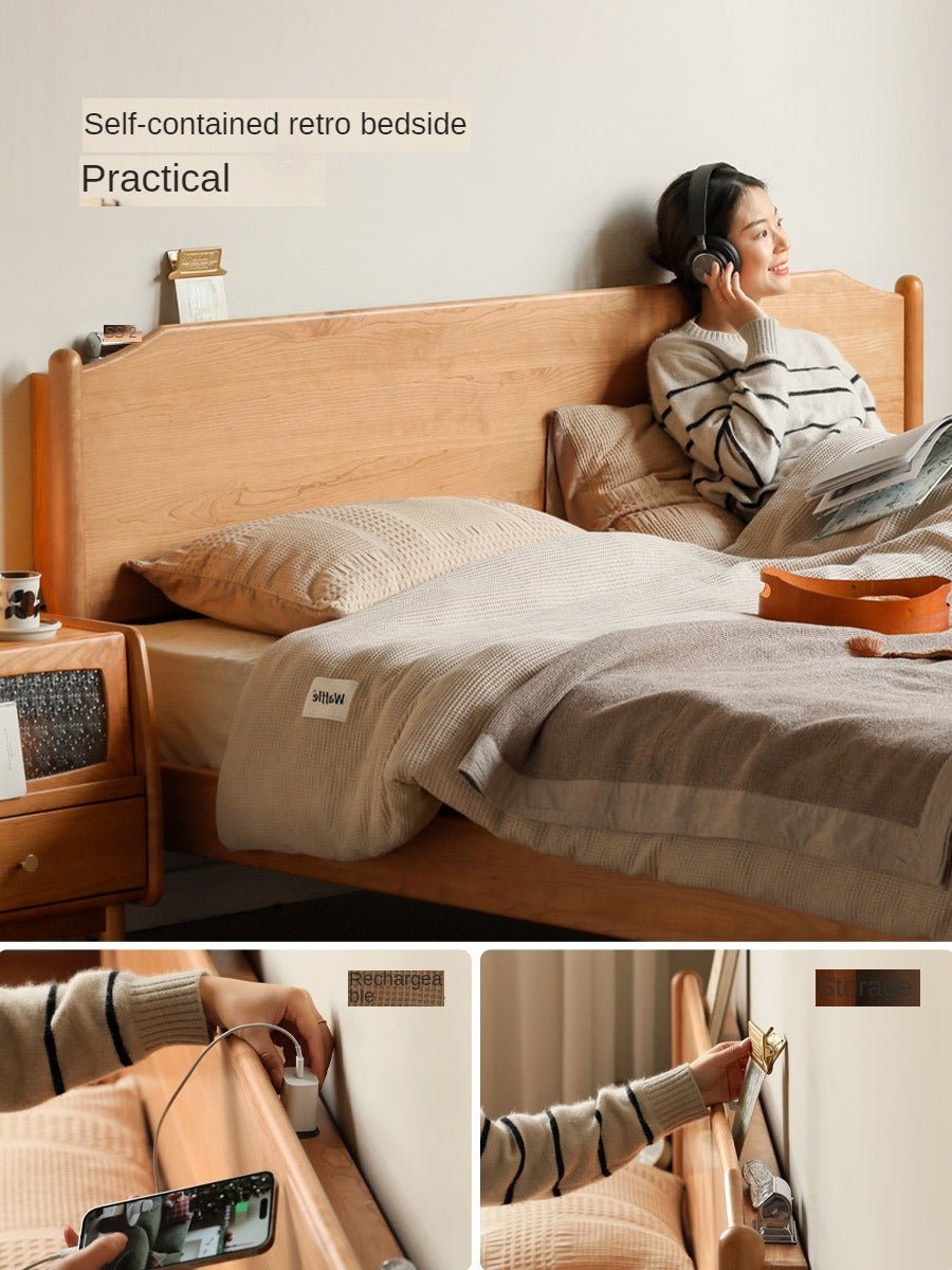 Cherry Solid Wood Bed