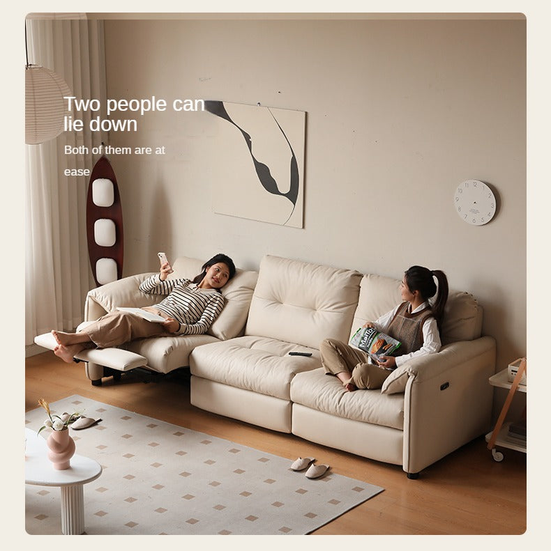 Fabric Electric White Cream Technology Functional Sofa.