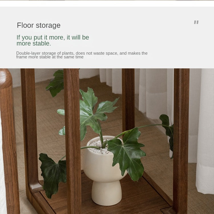 Black Walnut, Solid Sandal Wood Double Layer Storage Flower Frame