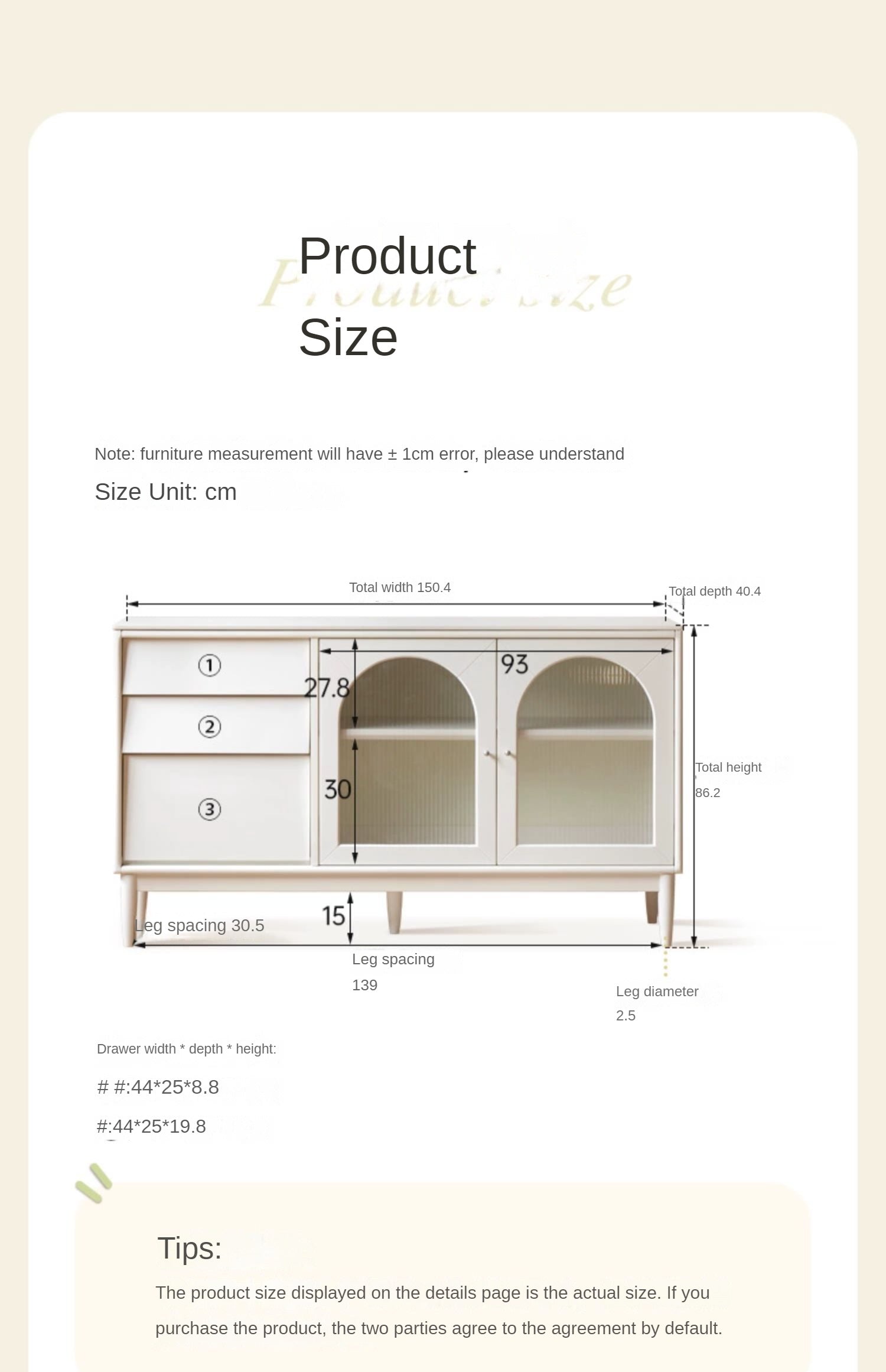 Sideboard, Buffet cabinet with slate top"
