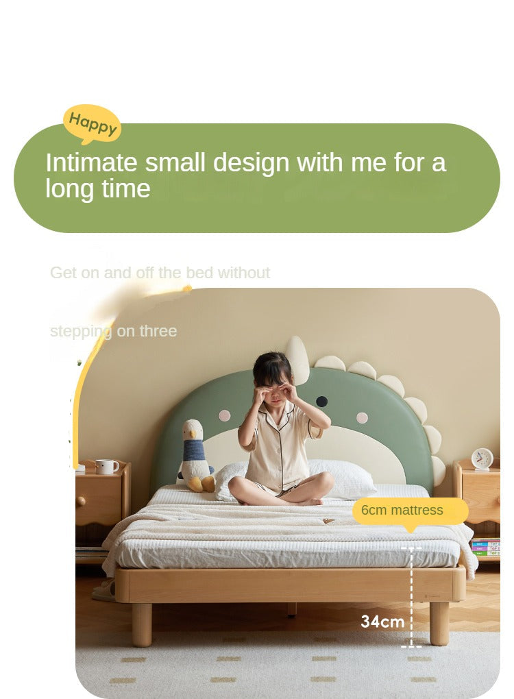 Organic Leather Children's Dinosaur Bed Cartoon Bed<