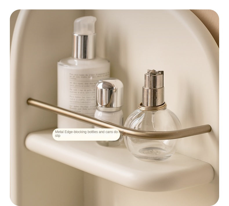 Poplar Solid Wood Dressing Table, Storage Cabinet Cream.