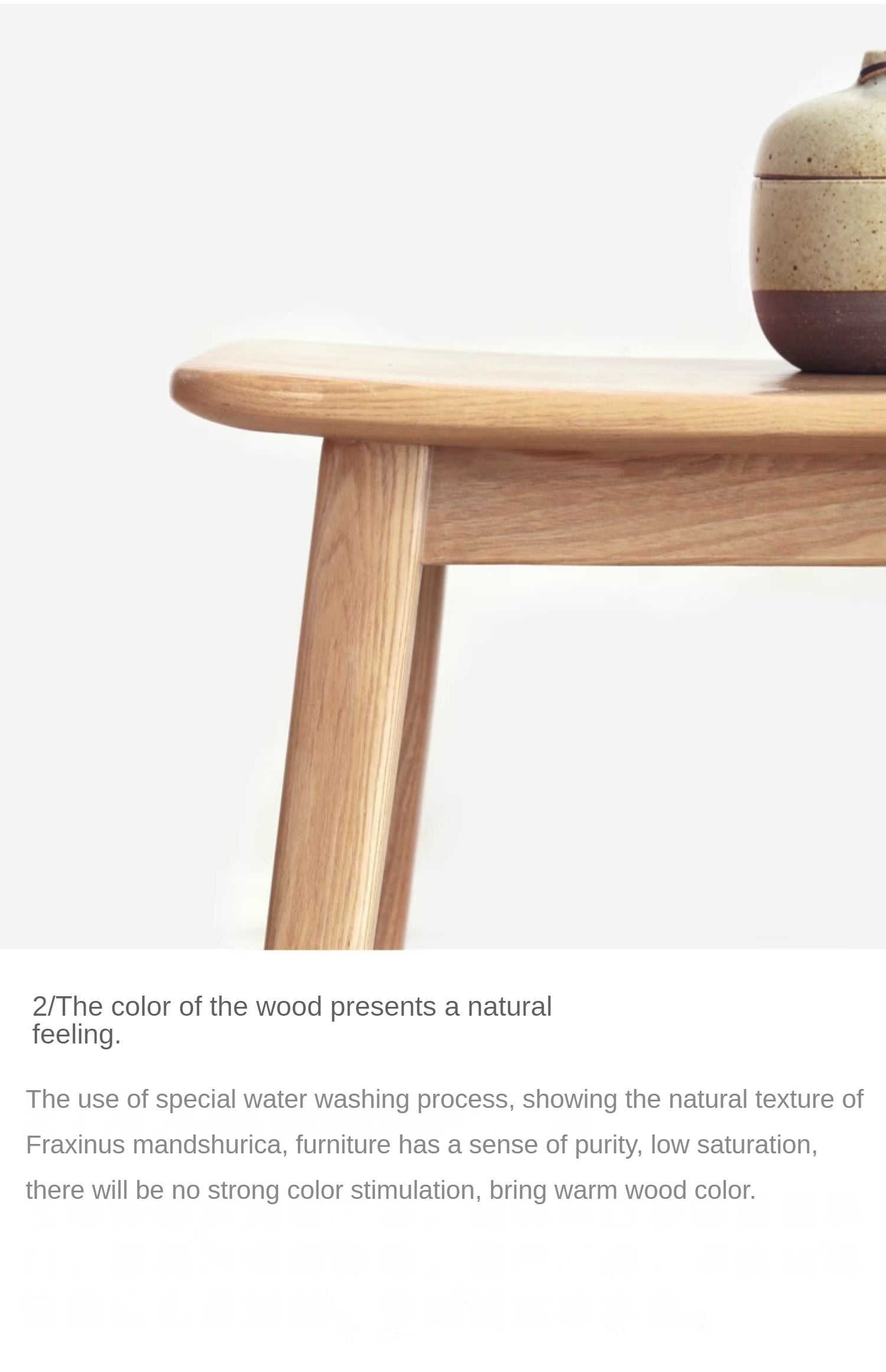 Ash, Oak Solid Wood Modern Makeup Stool