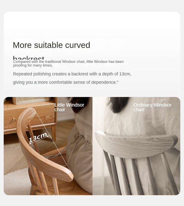 Oak, Cherry wood, Black Walnut Solid Wood 4 pcs set-Windsor Chair