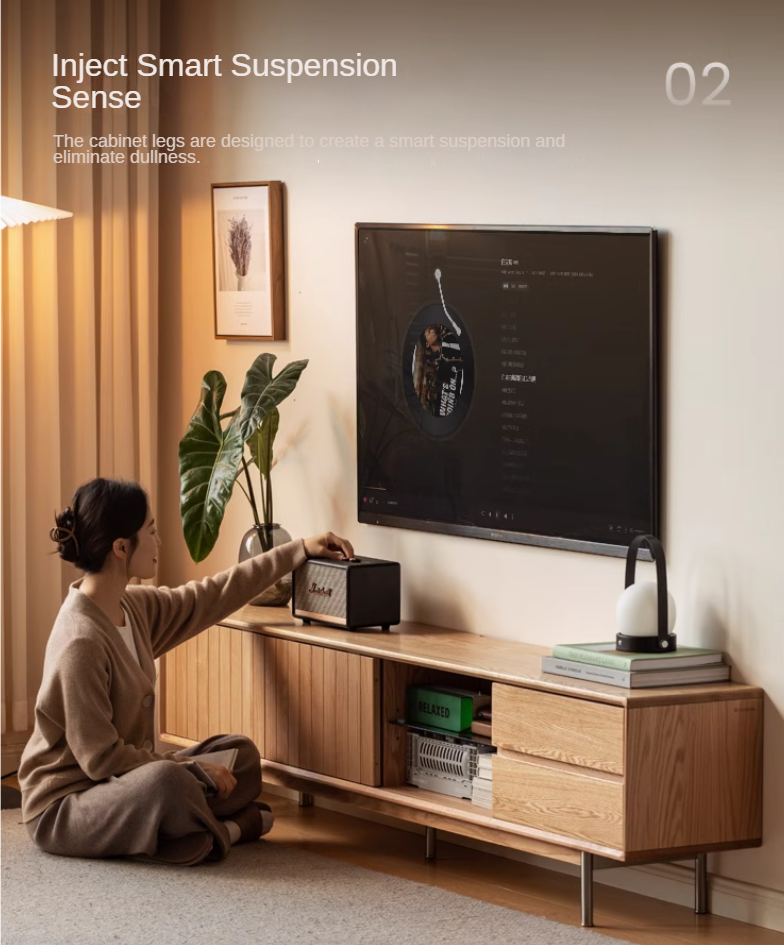 Oak Solid Wood Modern TV Сabinet.