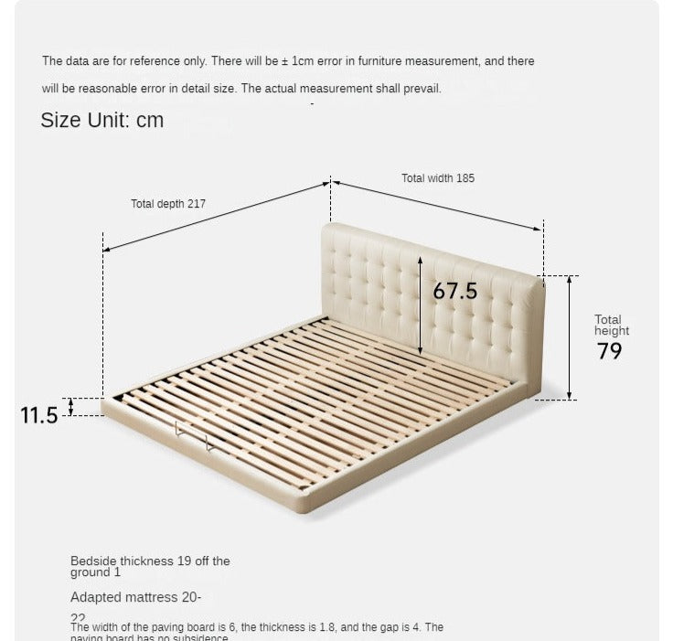 Organic Leather Art Floor Bed