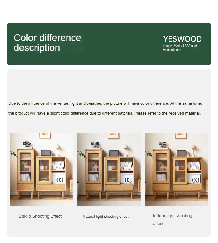 Oak, Ash Solid Wood Side Cabinet