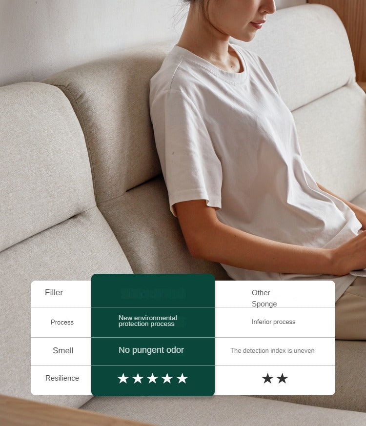 Ash Solid Wood Straight Sofa Modern.