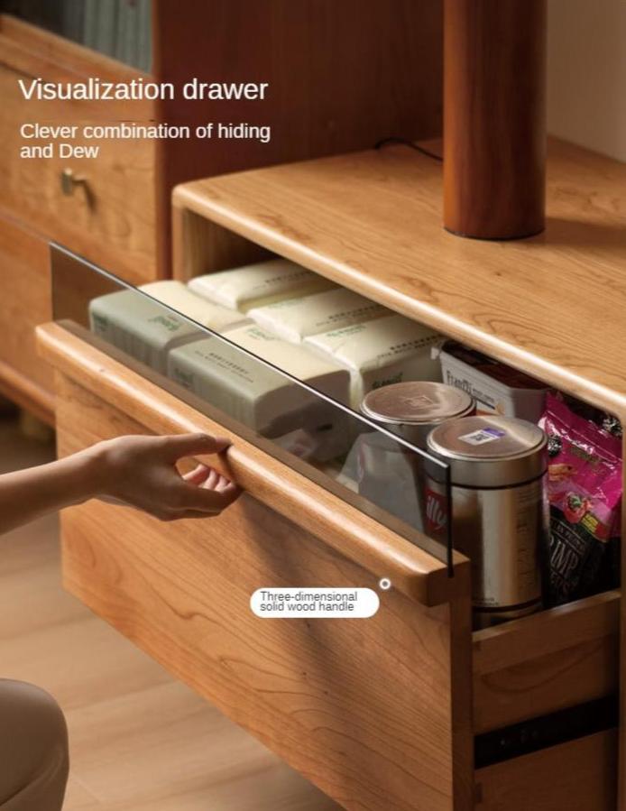 Cherry Solid Wood TV Cabinet.