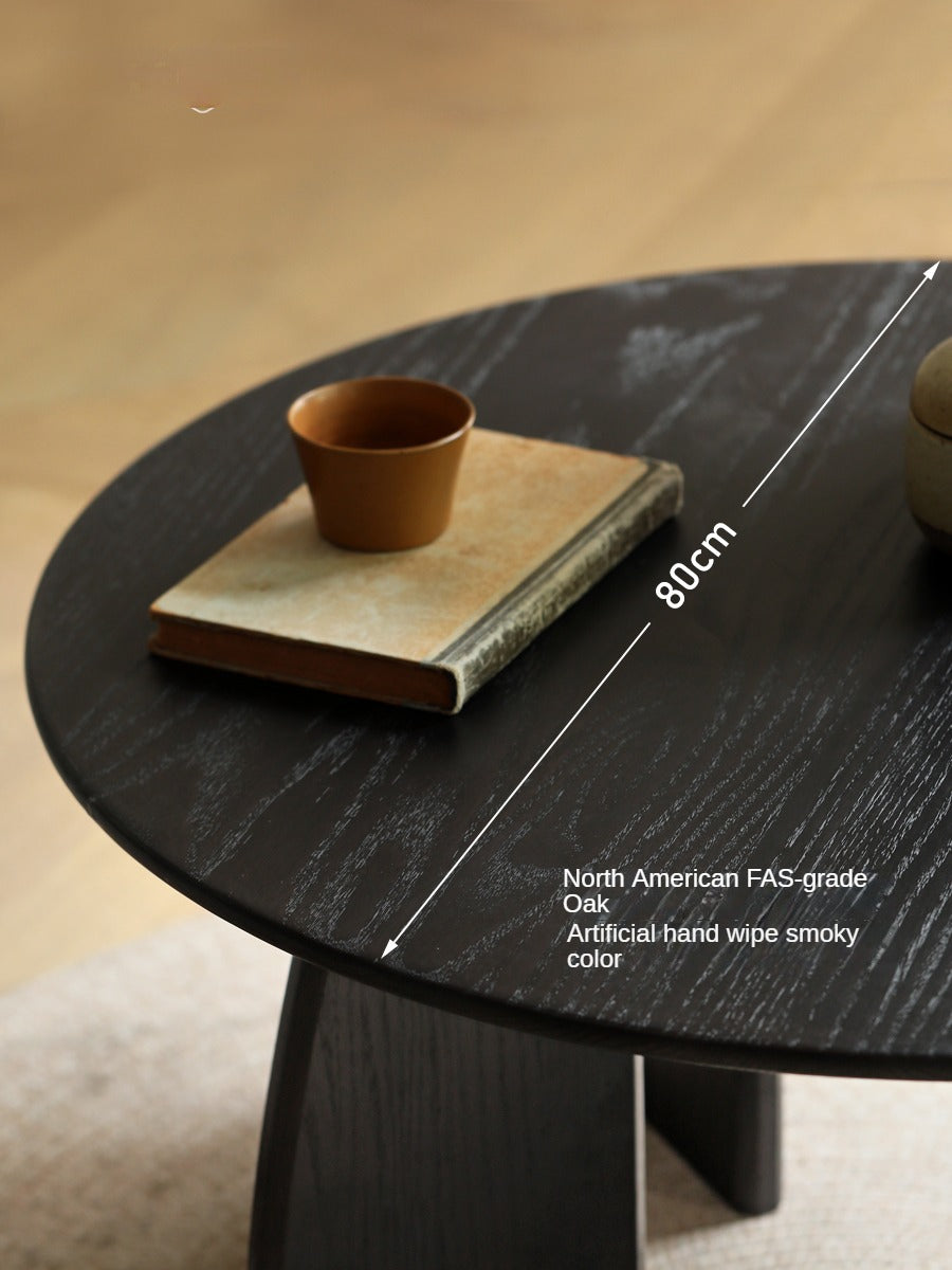 Oak Solid Wood Coffee Table Smoky