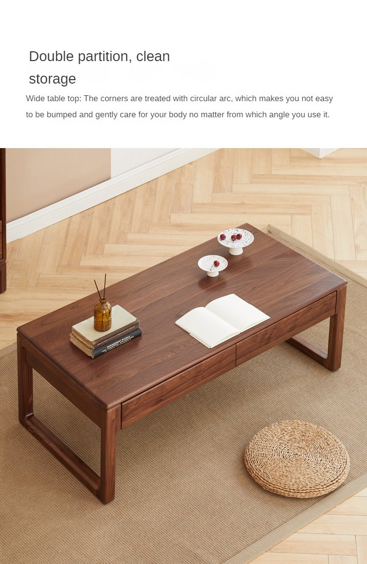Ash, Black Walnut, Oak Solid Wood Coffee Table