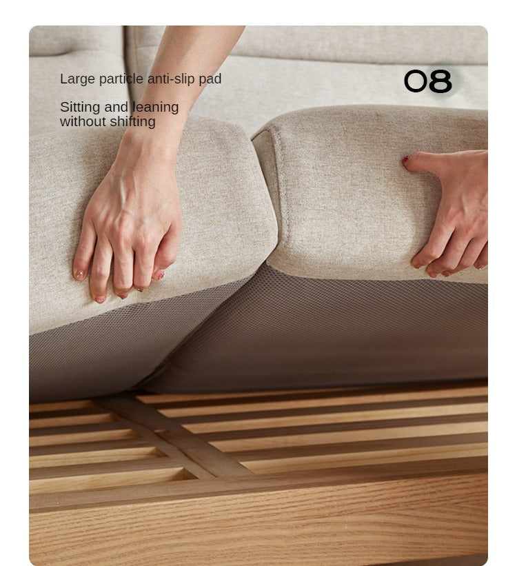 Ash Solid Wood Modern Sofa.