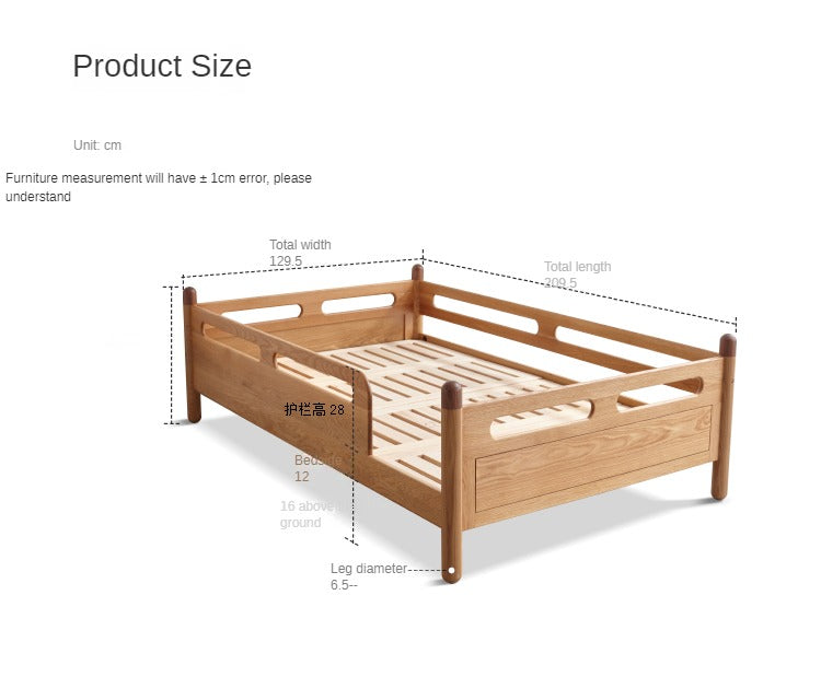 Toddler bed Oak solid wood"