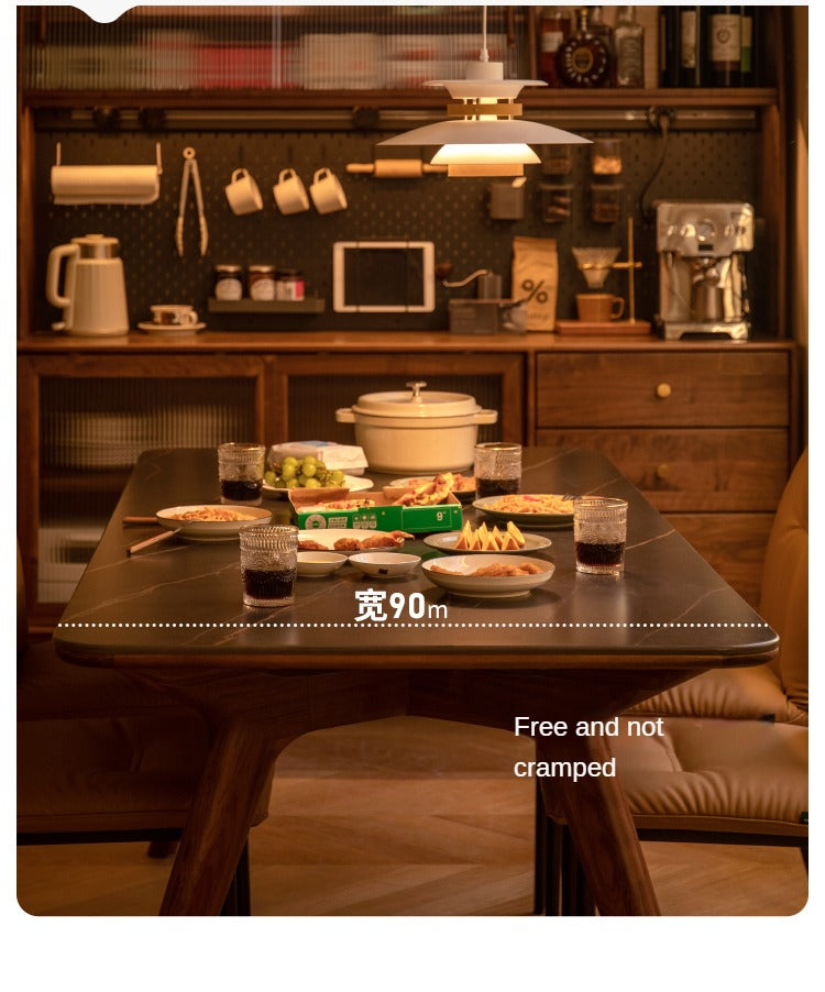 Black Walnut Solid Wood Rock Slab Dining Table