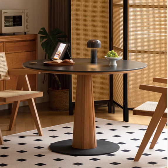 Cherry Solid Wood Rock Table Rock Dining Table