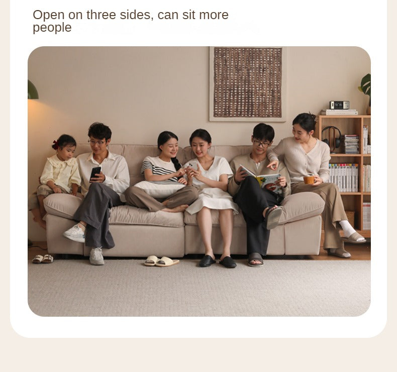 Fabric Sofa Italian Minimalist White Cloud Sofa.