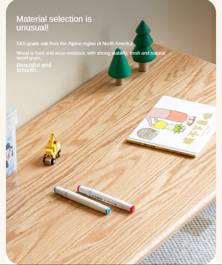 Beech Solid Wood Handmade Kids Study Table