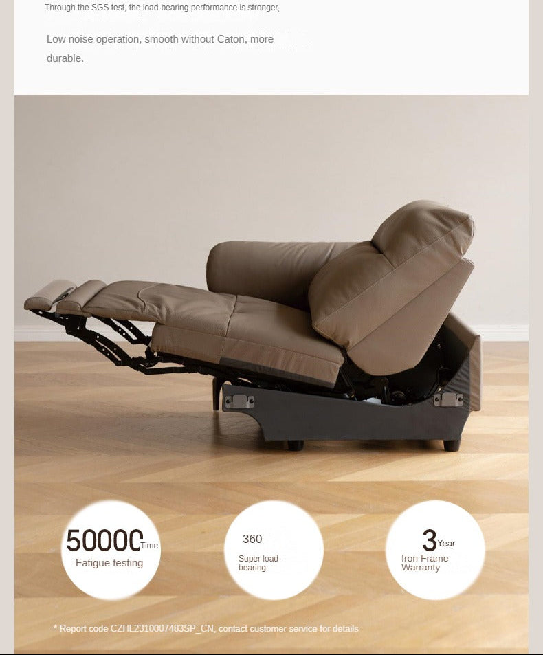 First Layer Leather Multifunctional Electric Telescopic Sofa.