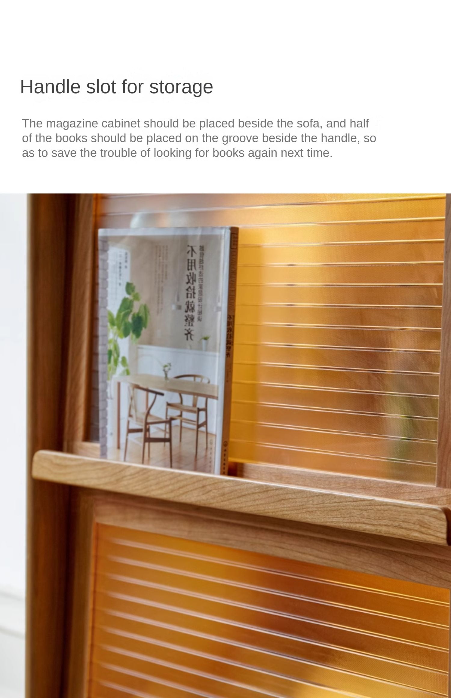 Cherry, Oak Solid Wood Japanese Flip Glass Door Bookcase