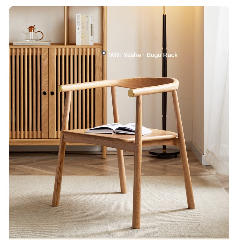 Ash Solid Wood Dining Soft Chair