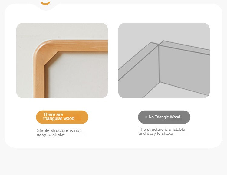 Beech Solid Wood Folding Movable Rock Plate Dining Table