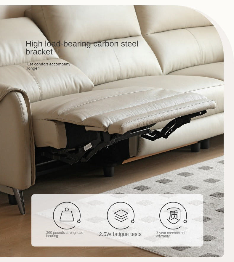 Genuine Leather Zero Wall Multifunctional Electric Sofa, Top Layer Cowhide Sofa.