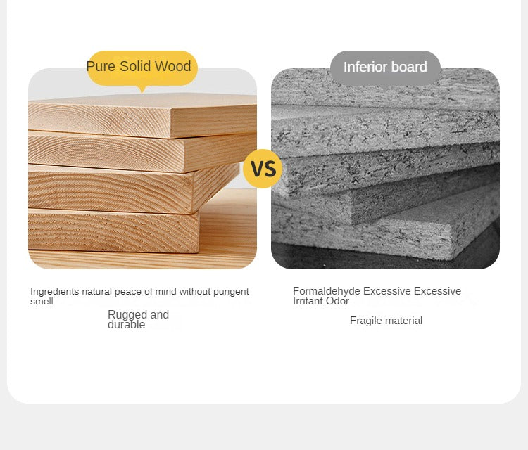 Beech Solid Wood Kids Raised and Lowered Study Table